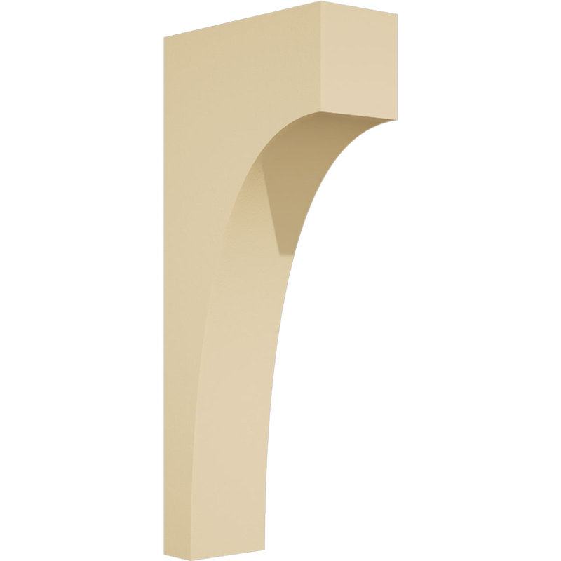 Huntington Signature Urethane Corbel, Primed Tan, 22" H x 4" W x 10" D
