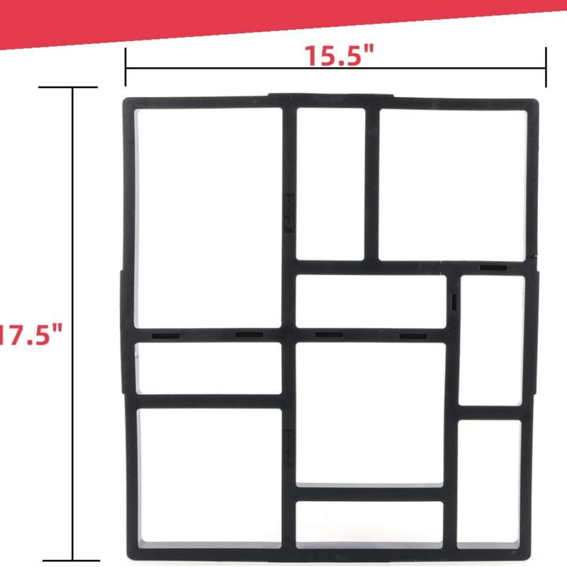 Moule à béton 15,5 "x 17,5", moules à béton réutilisables pour pavé de jardin