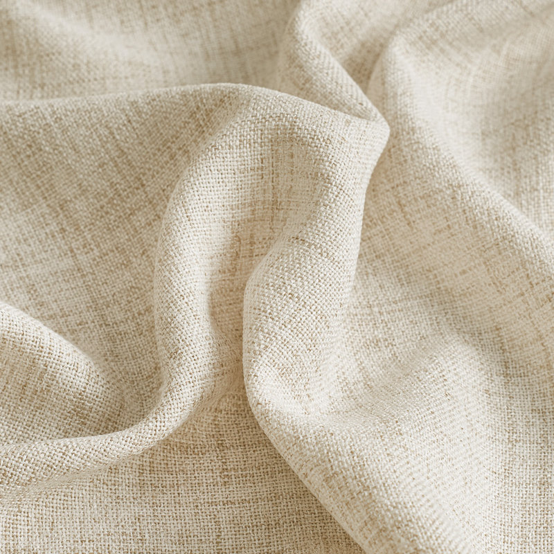 Faux Linen Blend Curtains Rod Pocket & Back tab Semi Sheer Window Treatments Privacy with Light Filtering for Living Room, 2 Panels