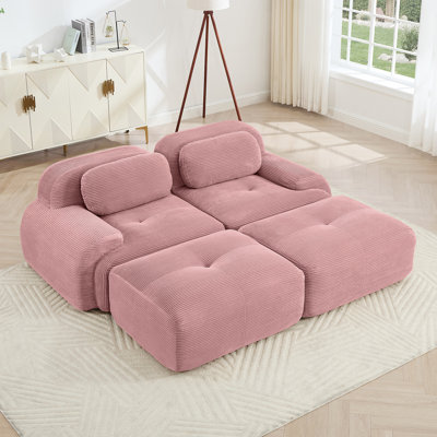 Canapé 2 places en tissu Luxurycorduroy