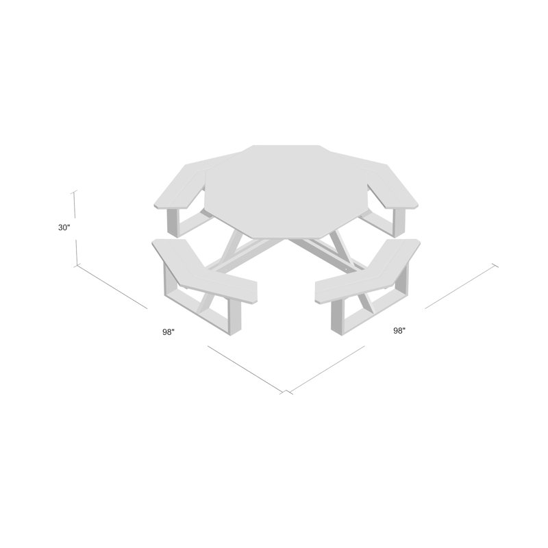 Filomena Picnic Table, Aruba Blue, Yes