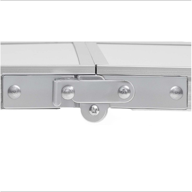 2Ft Folding Portable Camping Table Aluminum Outdoor Table Adjustable Height, Silver