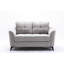 Ensemble de fauteuil Chair en velours gris, coussin, siège à ressorts ensachés avec fauteuil