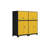Yellow Rectangular Tool Cabinet 90.5'' W Steel Job Site Storage