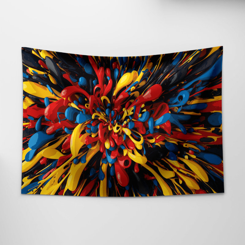 Tapisserie murale Biomorphic Abstraction, 88 po x 104 po