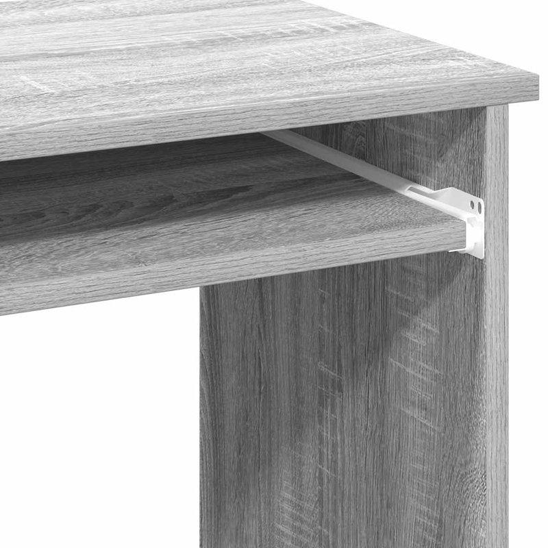 vidaXL Desk Engineered wood Compact Computer Desk, Gray Sonoma