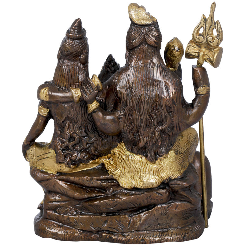 Handmade Statue Decorative Object, Brown