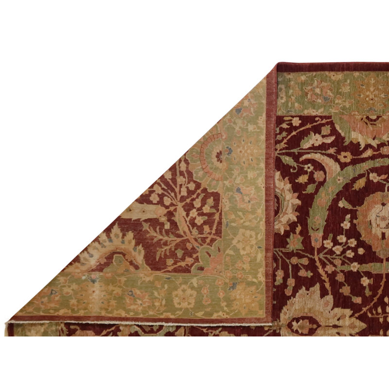 Tapis unique en laine noué à la main Pishawar 12 pi 2 po x 16 pi 2 po Global Tapis