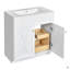 Meuble-lavabo 30 po avec lavabo en céramique, poignées dorées, portes à fermeture douce-798778929