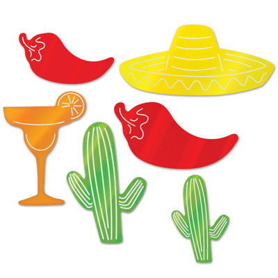 Foil Fiesta Silhouettes - 8Â¾"-15Â¼" - Pack of 12