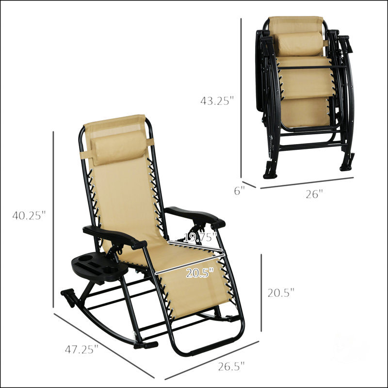 2 chaises berçantes d'extérieur 2 pièces