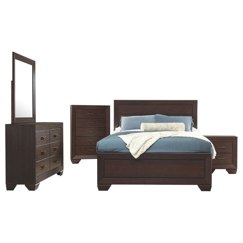 Ensemble de chambre avec grand lit 5 pièces Alekzandra, Grand
