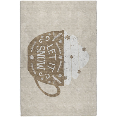 Premium Machine Washable Dream Shag ADS218 Christmas Mug Rug