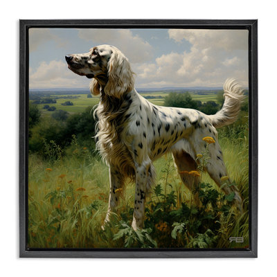 "Dalmatian Dog in Countryside Gray", encadrée par Roozbeh Bahramali