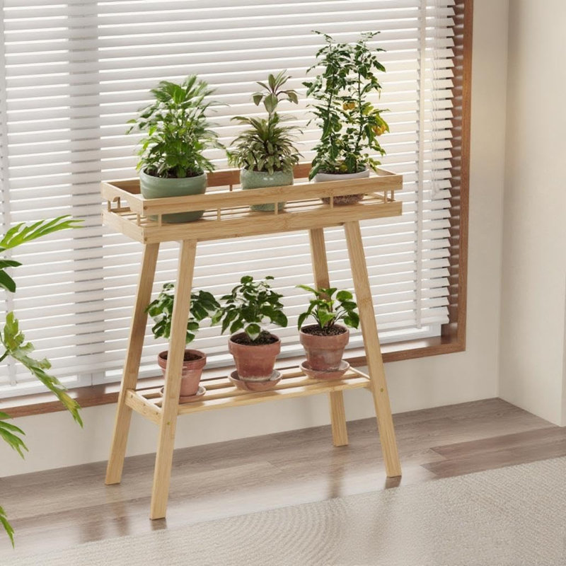 Table à 2 étages pour petites plantes