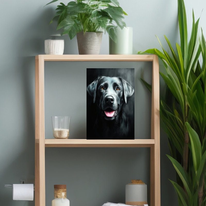 Labrador Retriever, art mural contemporain, H 18 po x l 12 po