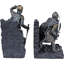Arthurian Knight Medieval Decor Bookend Statues, 20.25 Cm, Set Of Two, Polyresin, Grey Stone