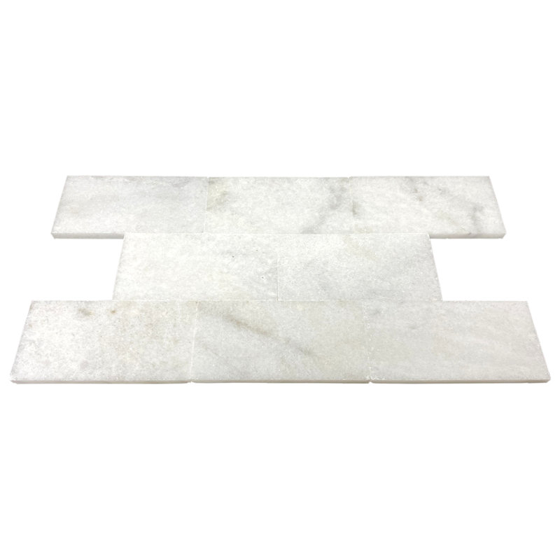 Carrelage mural aspect marbre 3 "x 6" Verona, Bianco poli