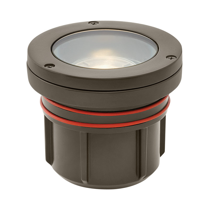 Bronze Low Voltage LED Well Light with Clear Lens
