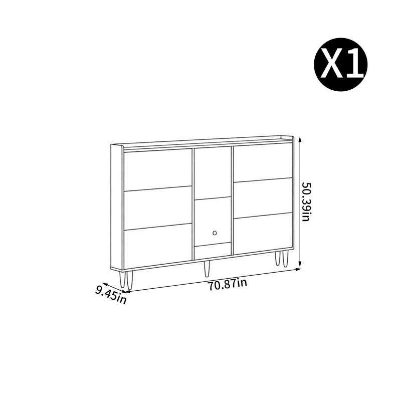 Chavira, 50.39" H x 70.87" W x 9.45" D