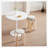 Set Of 4 Stackable Stools, Round Backless Chairs