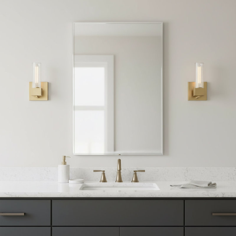 Xander 1-Light Dimmable Vanity light, Heritage Brass