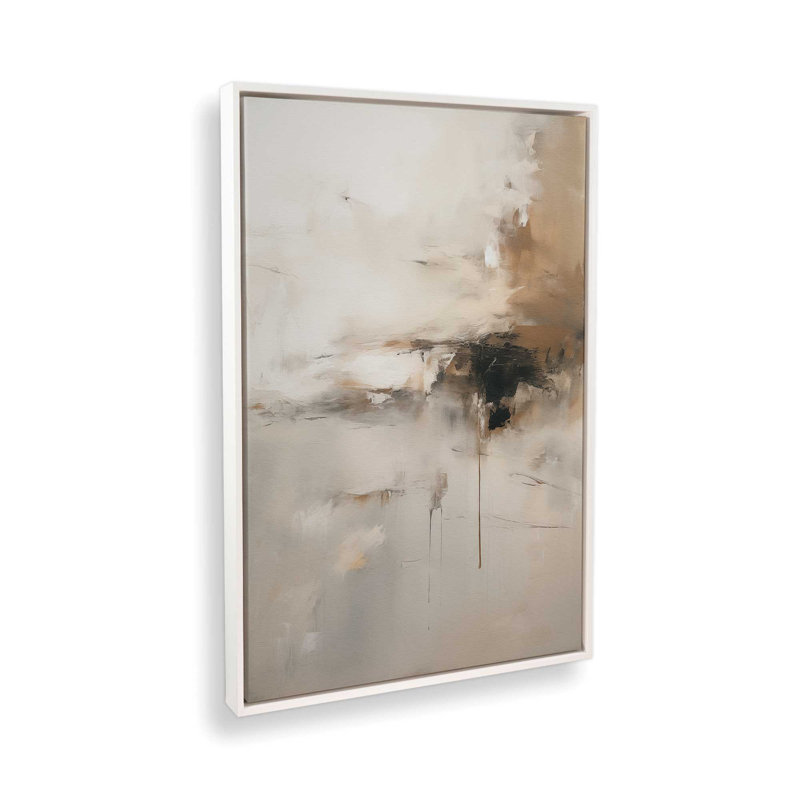 Gentle Gilded Gust II Canvas Print in a Gold Frame, 12" x 8", 36.75" H x 24.75" W x 1.75" D, Opaque White Floater Framed