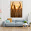 Art mural en verre trempé Golden Wheat Field Sunset-133241310