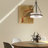Loriane 3-Light Indoor Walnut & Black Mini Hanging Pendant with Frosted Glass Drum Shade