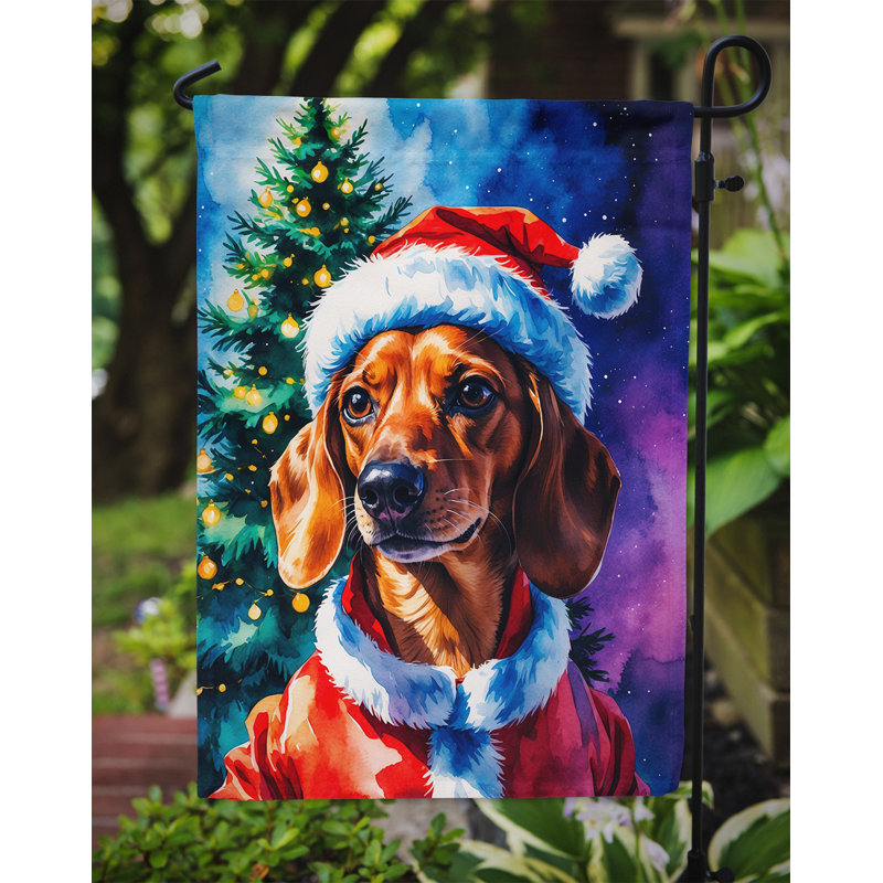 Drapeau de jardin Doberman Pinscher, Teckel roux