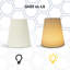 Abat-jour empire en lin 6,5 "pour appliques murales et luminaires suspendus-568081814