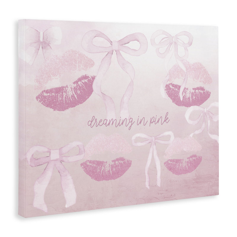 Rêver en toile rose, design par Kim Allen, H 30 po x l 40 po
