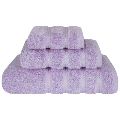 Ensemble de serviettes de bain turque 100% coton 3 pièces, collection super douce et absorbante Darcelle