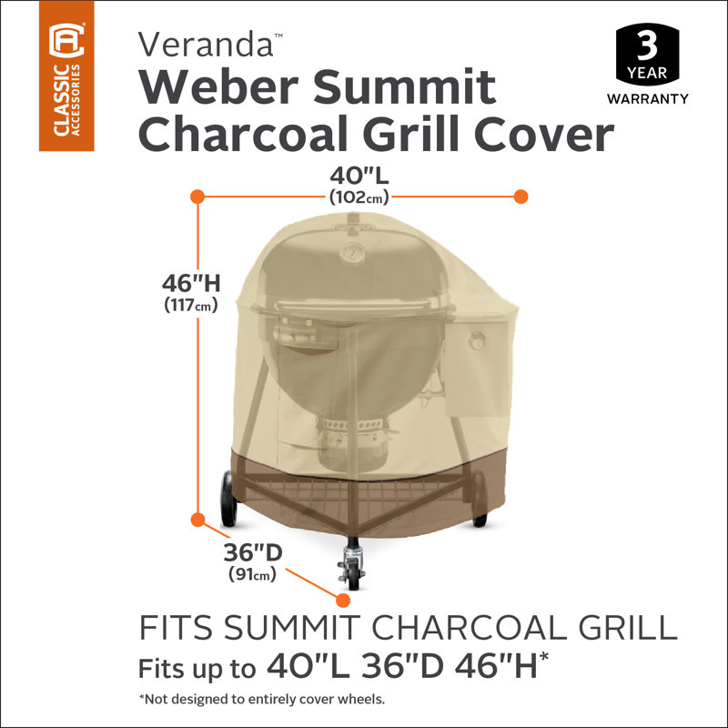 The Twillery Co.® Paulding 38.2 in. W x 38.2 in. D Grill Cover