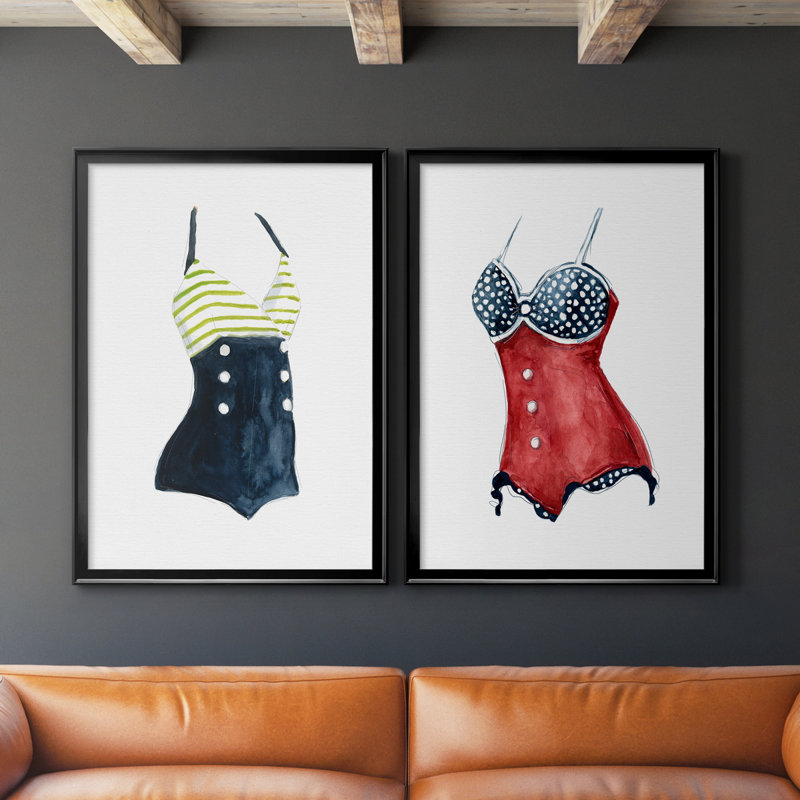 Impression vintage encadrée de qualité supérieure - Prêt à accrocher, H 26,5 po x l 73 po x P 1,5 po, Noir
