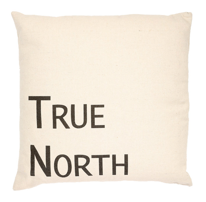 Coussin O Canada, H 22 po x l 22 po, Noir