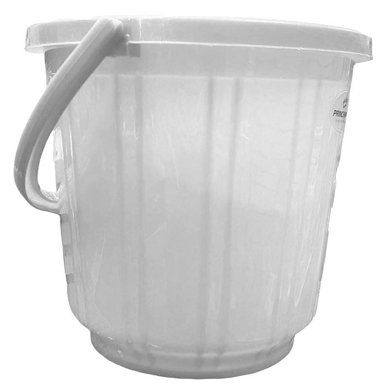Seau à rayures en plastique delux