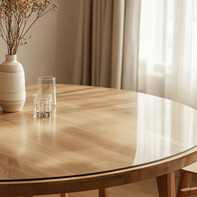 Round Clear Dining Coffee Table Mat Protector