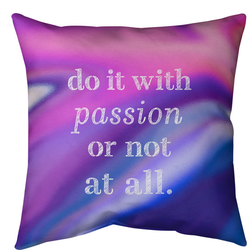 Coussin de sol inspiration passion, 40 po x 40 po, Rose et bleu marine