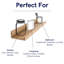 Dura Floating Display Shelf, Lipped Design, Foil-Wrapped Finish-67063330-67063328