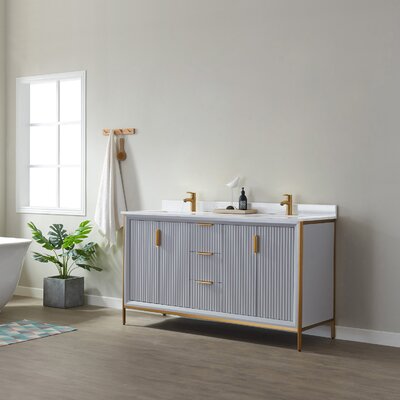 Ringgold 60"" Double Bathroom Vanity Set -  Willa Arloâ¢ Interiors, B9EAC92CDA5640B1892C1DC0469C06B6