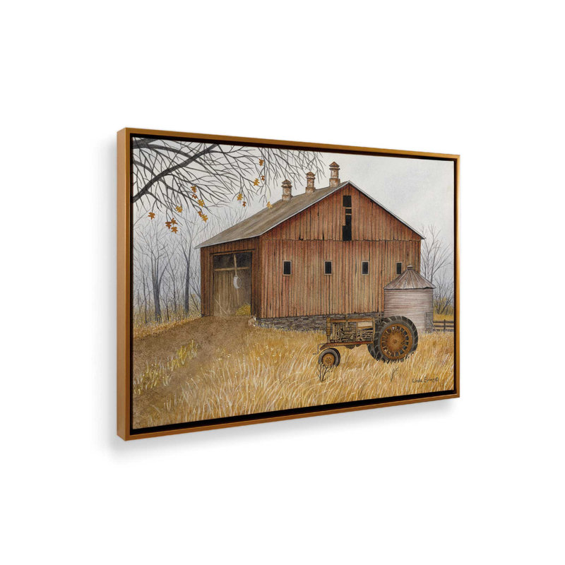 «Grandpa's Tractor» par Linda Spivey, reproduction d'art, L 24 po x H 18 po, Doré, Toile avec cadre