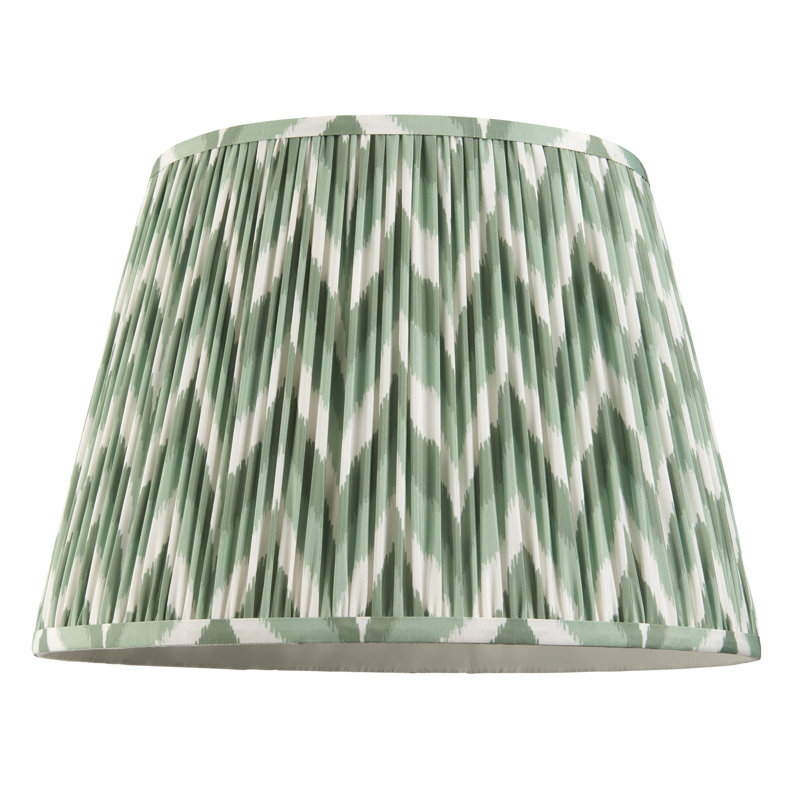 Zigzag Lamp Shade, 27.5cm H x 28cm W x 40cm D, Green