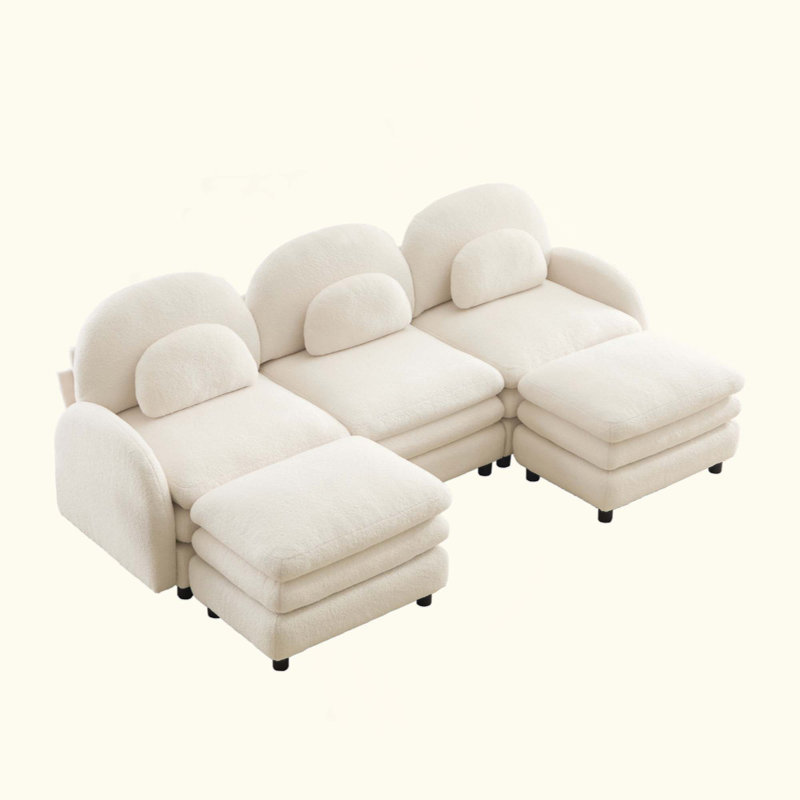 Canapé 3 places Teddy, Beige White