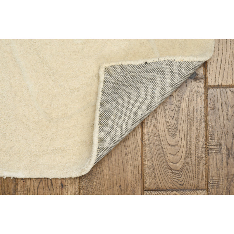 Tapis crocheté à la main Serenity, Rectangle 3 pi 3 po x 5 pi 3 po, Ivoire ivoire