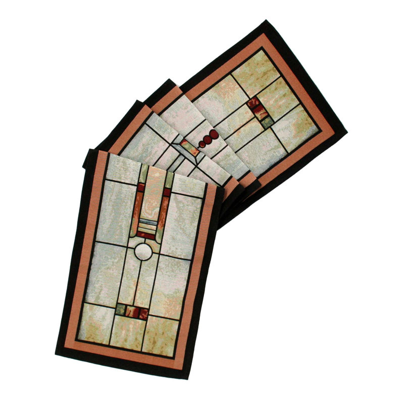 Louis Sullivan Union Bank Stain Glass Table Runner