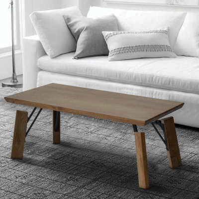 Table basse rectangulaire avec pieds blocs