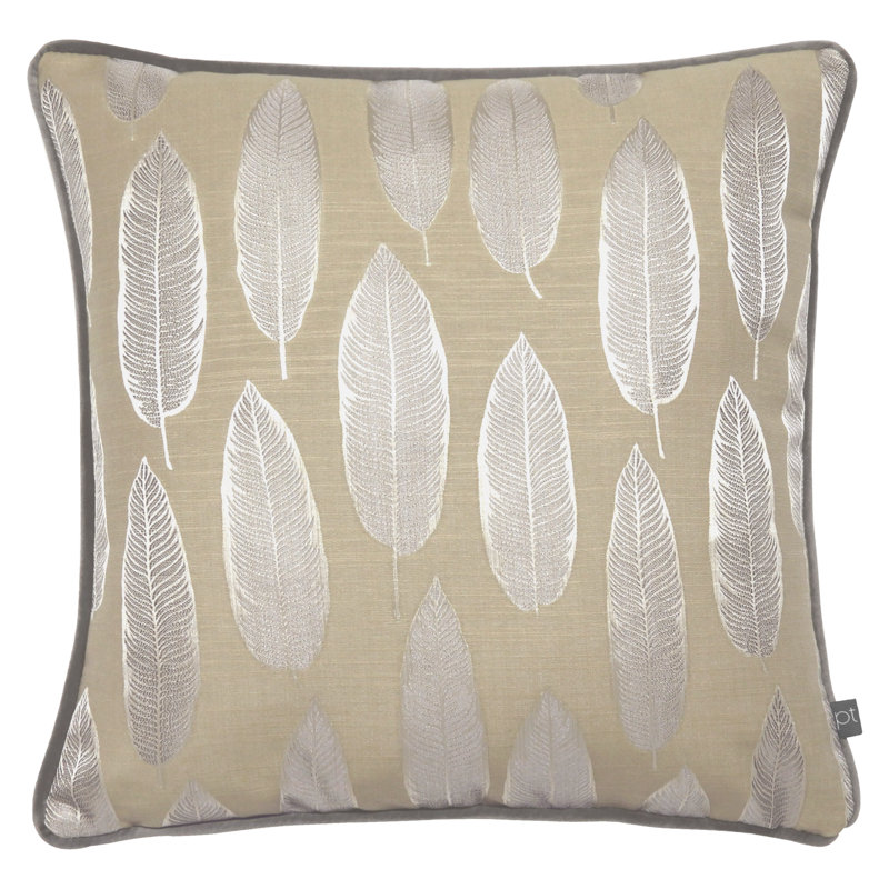 Floral Square Cushion, Polyester/Polyfill, Rosewood