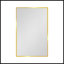 Armoire à pharmacie murale ou miroir encastrée en métal doré 16 x 28 pouces avec miroir