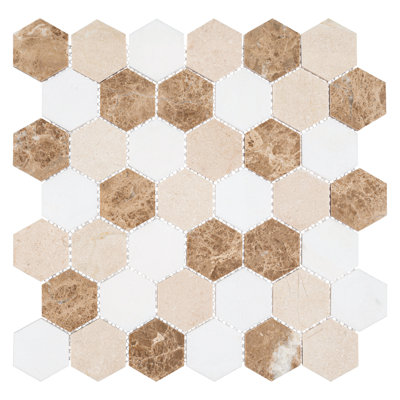 Channing 2 in. Hexagon Honeycomb Mosaic Tile